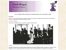 Tablet Screenshot of celebrantcarla.com